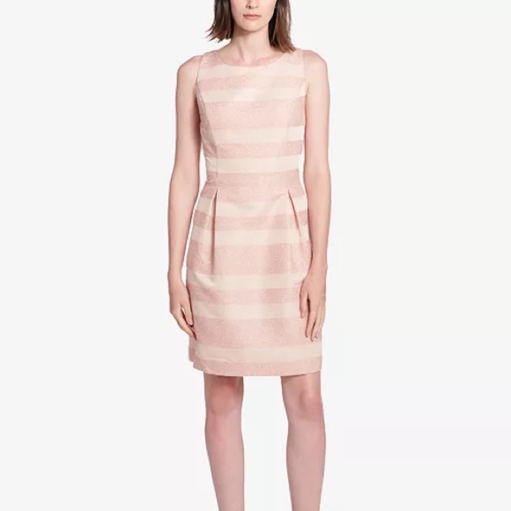 Tommy Hilfiger Striped Pleated Dress